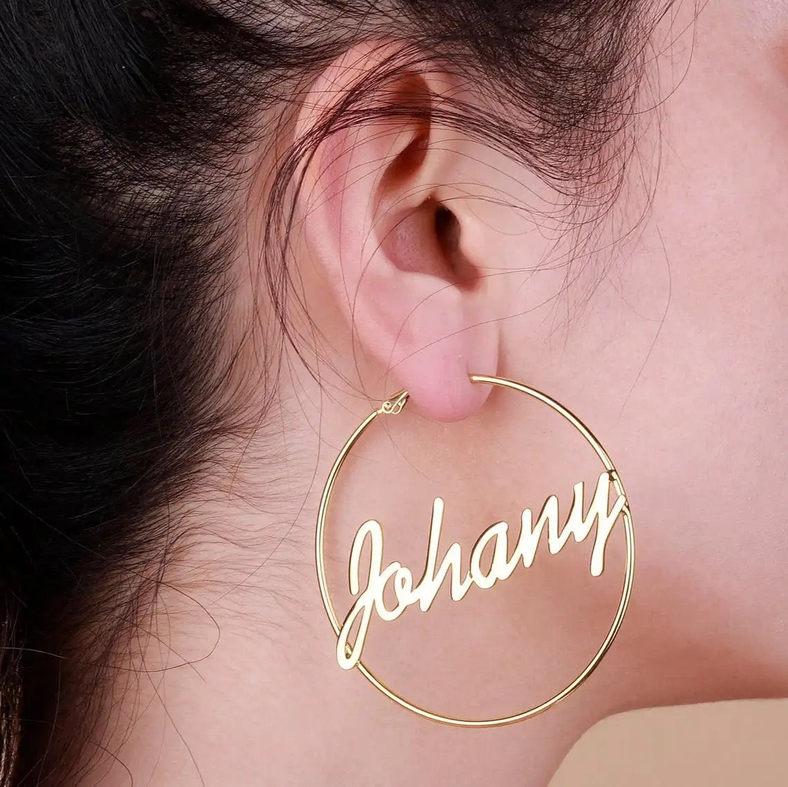 Dainty Name Hoop Earrings