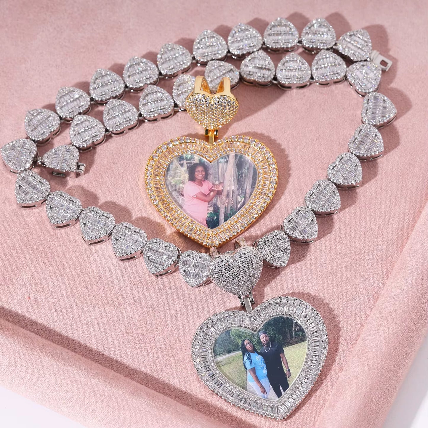 Heart on Heart Photo Pendant