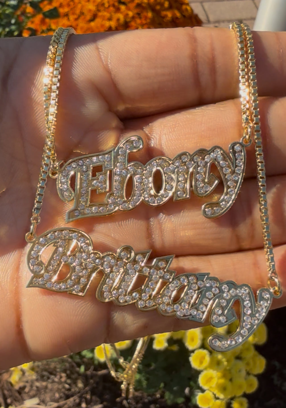 Iced Dainty Name Necklace