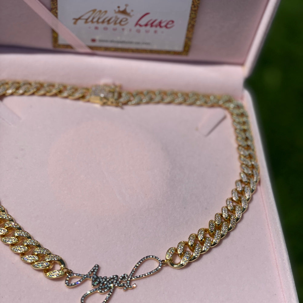 Icey cuban name necklace