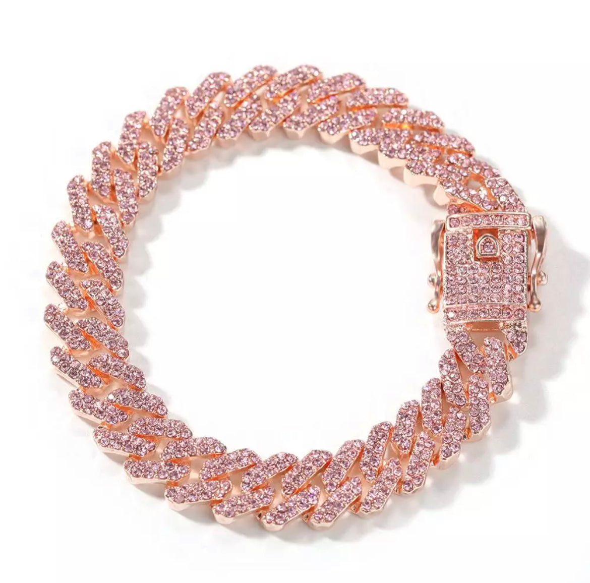 barbie pink cuban necklace and bracelet set  (necklace and bracelet sold separately)