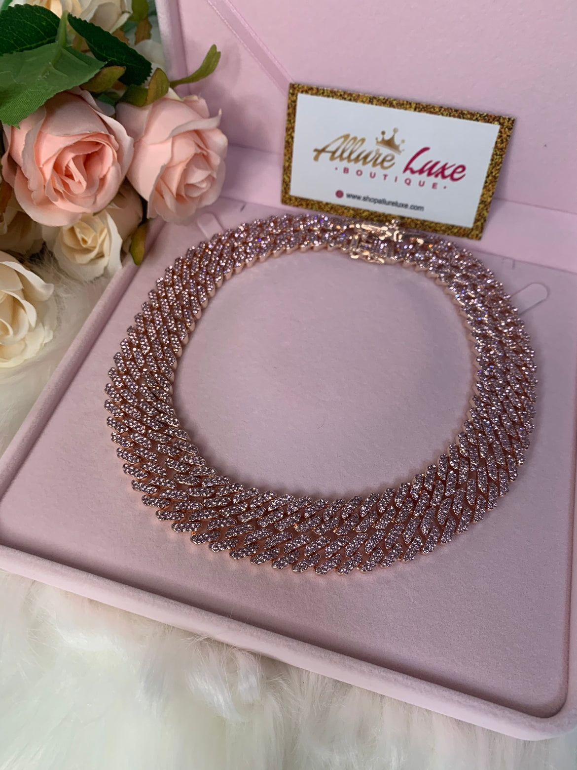 barbie pink cuban necklace and bracelet set  (necklace and bracelet sold separately)