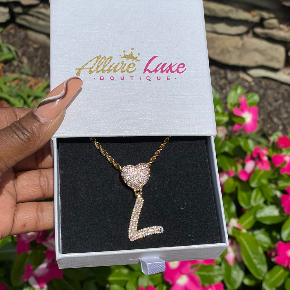 ICEY HEART LETTER PENDANT