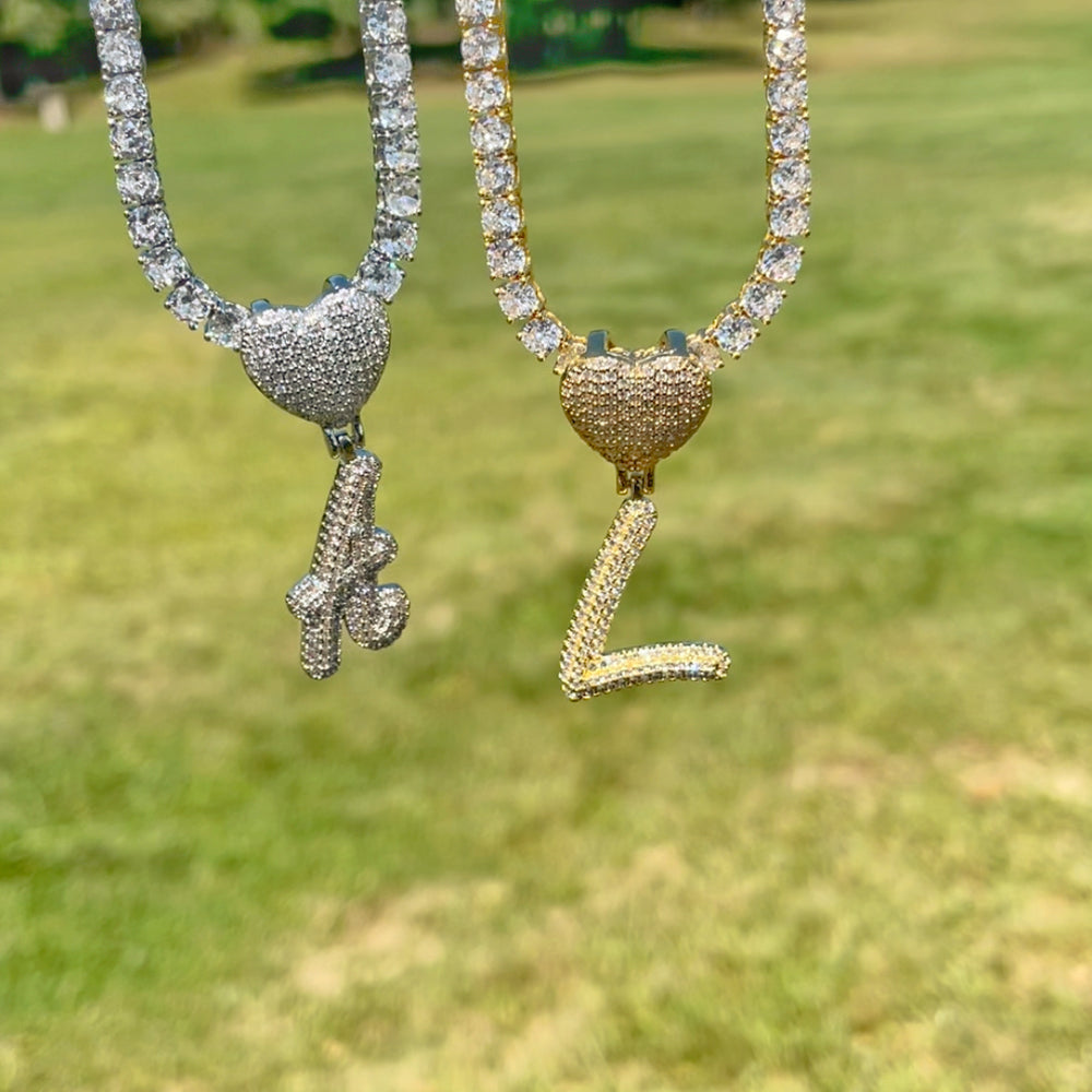 ICEY HEART LETTER PENDANT